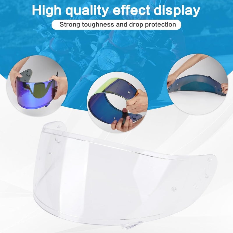 RIDLOG RF 1200 Motorcycle Helmet Visor for RF-1200 CWR-1 Visor X14 Face Shield Replacement for RF-1200 CWR-1 X14 Z7 X-Spirit Tinted RF1200 Visors (Clear) - Image 4